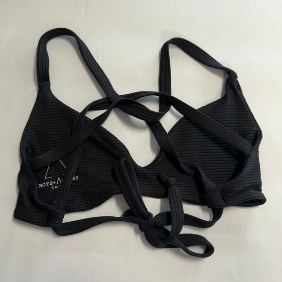 BOYS + ARROWS Dylan Ribbed Bralette Bikini Top Sz Small - Picture 5 of 6